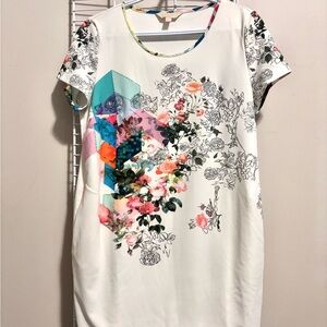 Floral Print White Top